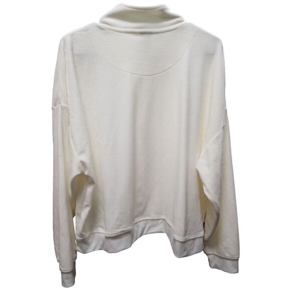 Avia Velour Pullover 1/4 Zip Ivory Sweatshirt Size XXL (22) - Picture 3 of 6